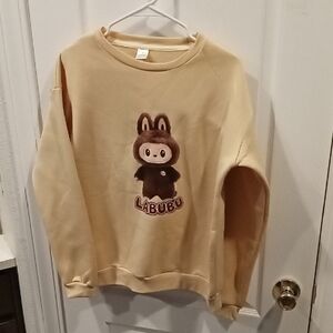 Labubu Beige Sweatshirt Crew Neck